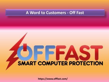 A Word to Customers - Off Fast