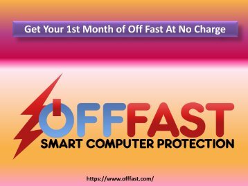 Get Your 1st Month of Off Fast At No Charge