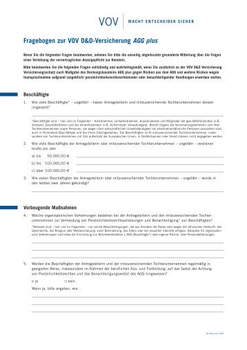 VOV Frageb. AGG - VOV GmbH