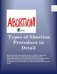 Types of Abortion Procedure in Detail