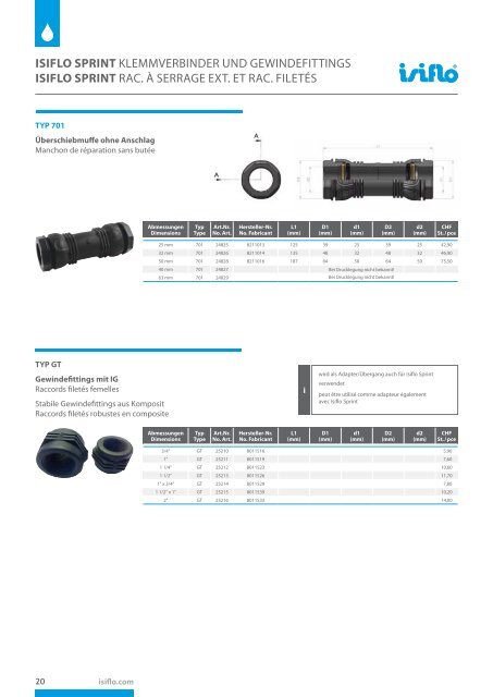 isiflo Gesamtkatalog 2017