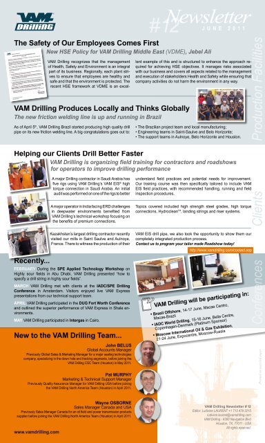 Newsletter #12 - VAM Drilling