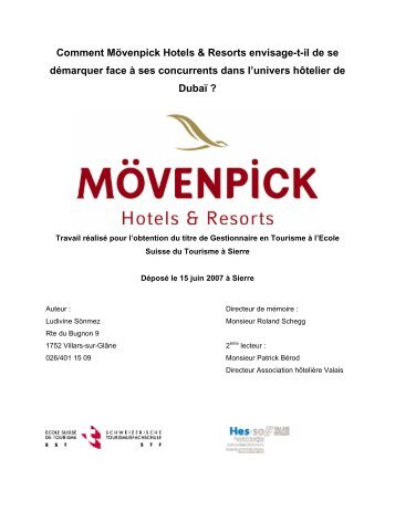 Comment Mövenpick Hotels & Resorts envisage-t-il de se ...