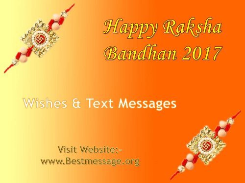 Best Raksha Bandhan Messages, Rakhi Wishes for Brother & Sister