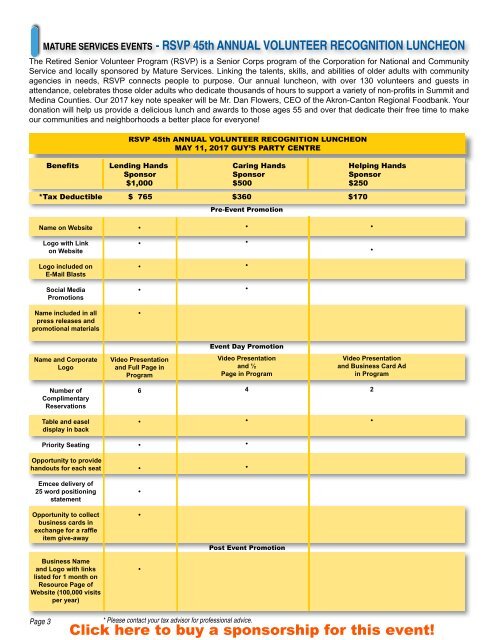 Sponsorship Package 2017