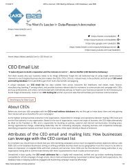 CEO Email lists from Lake B2B