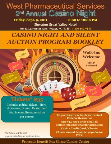 casino night and silent auction program booklet - West ...