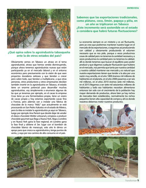 Revista Transforma Tabasco Julio - Agosto 2017 