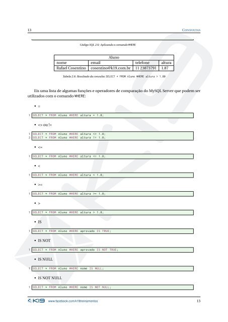 SQL e modelo relacional