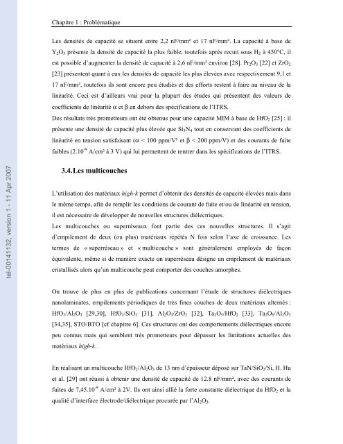 Etude de capacités en couches minces à base d'oxydes métalliques ...