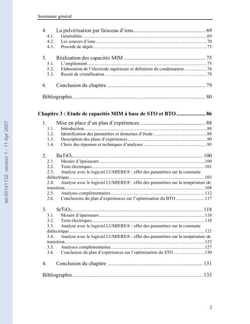 Etude de capacités en couches minces à base d'oxydes métalliques ...