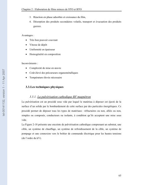 Etude de capacités en couches minces à base d'oxydes métalliques ...