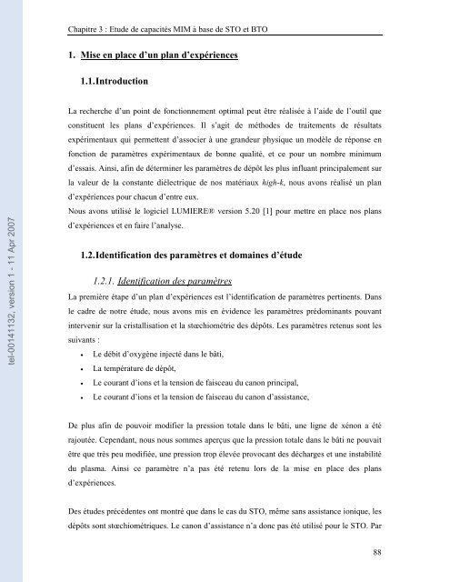 Etude de capacités en couches minces à base d'oxydes métalliques ...