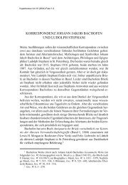 KORRESPONDENZ JOHANN JAKOB BACHOFEN UND LUDOLPH ...