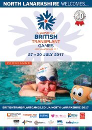 The British Transplant Games - North Lanarkshire