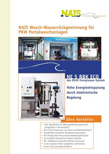 NE 5 BBK ECO - NAIS Wasseraufbereitungstechnik GmbH