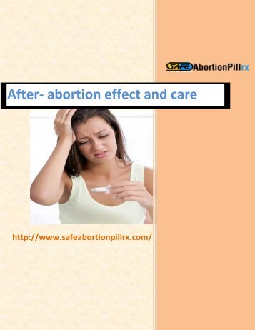 After- Medical Abortion Effect and Care