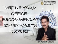 REFINE YOUR OFFICE - RECOMMENDATION BY VASTU EXPERT