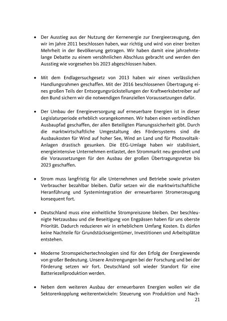 Das Wahlprogramm der CDU/CSU