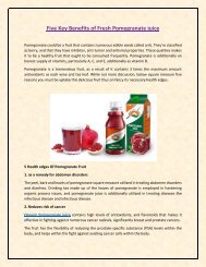 Five Key Benefits of Fresh Pomegranate juice