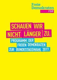 Das Wahlprogramm der FDP