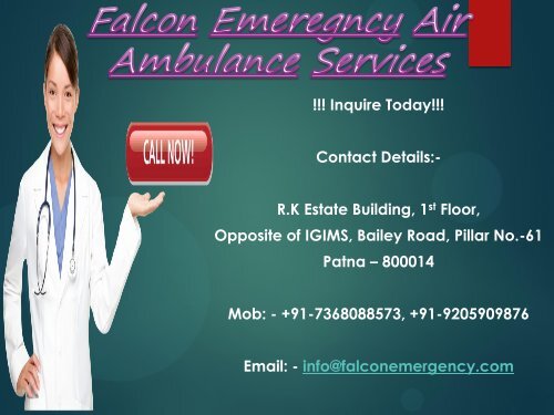 Life-Saving Patient Care by Air Ambulance Service in Siliguri-Raipur