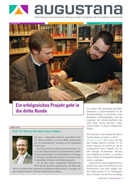 Interview mit Frau Dr. Claudia Jahnel AugustanaHochschule