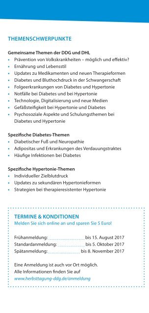 Flyer Diabetes Herbsttagung 2017