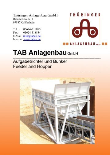 Dosierband - Thüringer Anlagenbau GmbH