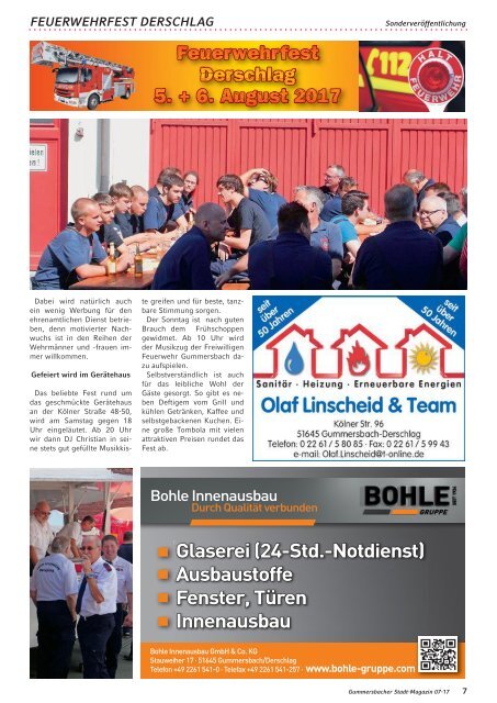 Gummersbacher Stadtmagazin Juli 2017