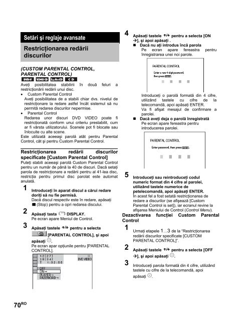 Sony DAV-X1V - DAV-X1V Istruzioni per l'uso Rumeno