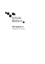 Info August 10 Infobroschüre der Schule Wabern - Schulen Wabern