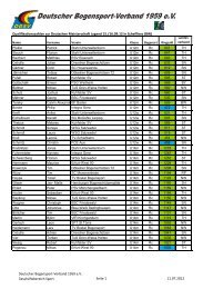 Qualifikationszahlen - Deutscher Bogensportverband 1959 e.V.