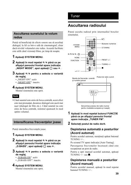 Sony BDV-E670W - BDV-E670W Mode d'emploi Roumain