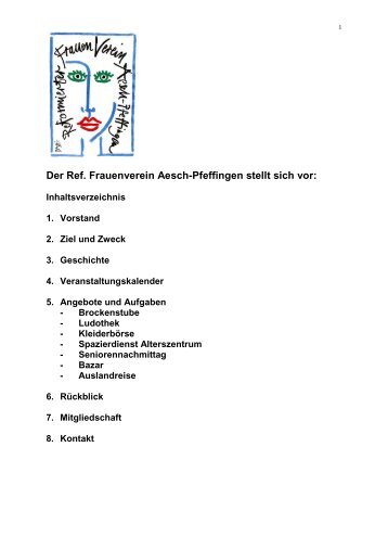 Der Ref. Frauenverein Aesch-Pfeffingen stellt sich vor: