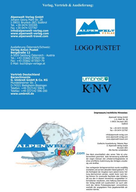 Verlagsprogramm & Produktpalette Alpenwelt Verlag