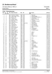 23. StraÄennachtlauf - Der TSV Berlin-Wittenau 1896 e. V.