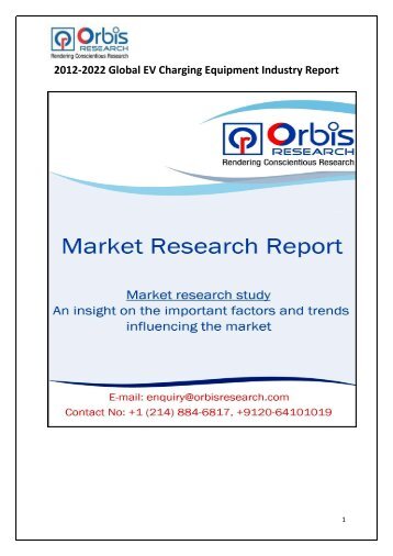 Global EV Charging Equipment Market 2017