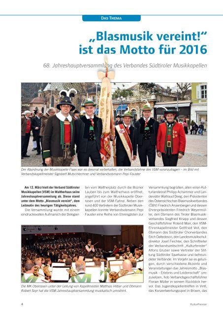 KulturFenster Nr. 02/2016 - April 2016