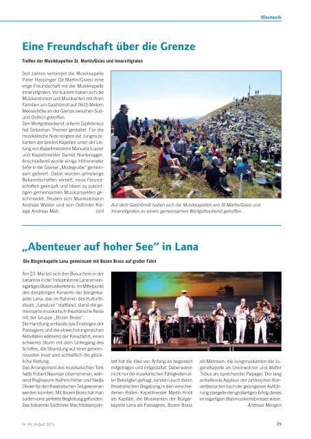 KulturFenster Nr. 04/2015 - August 2015