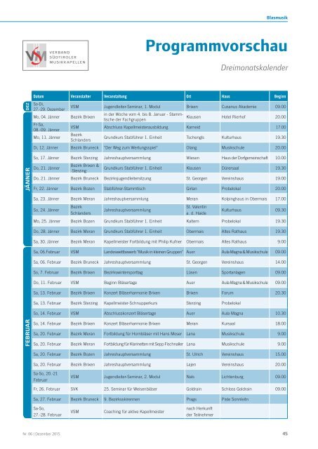 2015-12 KulturFenster Nr.6 - Dezember 2015