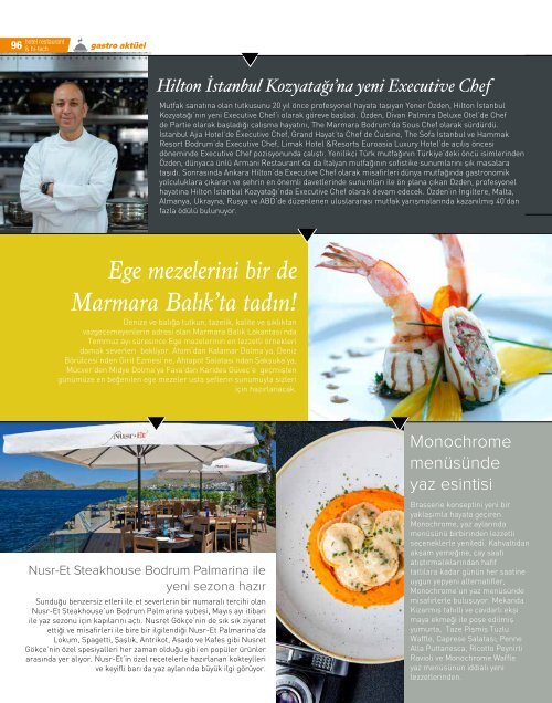 HOTEL RESTAURANT  MAGAZINE TEMMUZ 2017 SAYISI