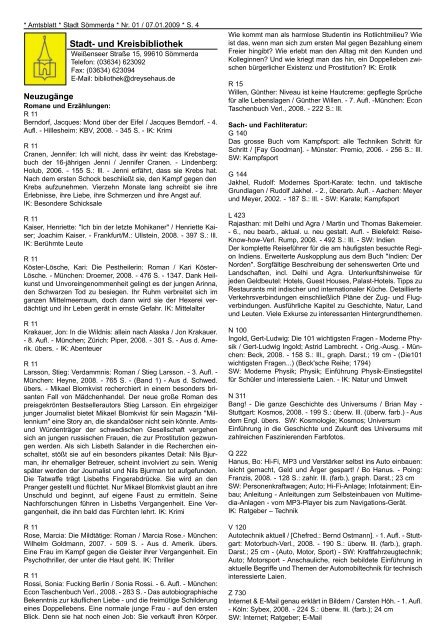 Amtsblatt Nr. 01 vom 07.01.2009 - Sömmerda