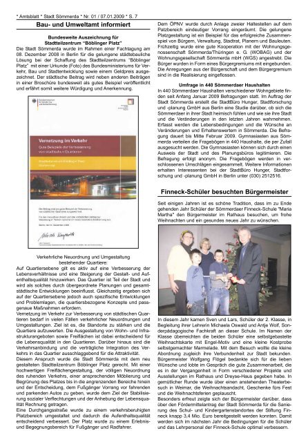 Amtsblatt Nr. 01 vom 07.01.2009 - Sömmerda