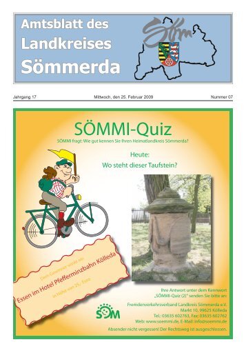 Amtsblatt des Landkreises Sömmerda - Landkreis Sömmerda