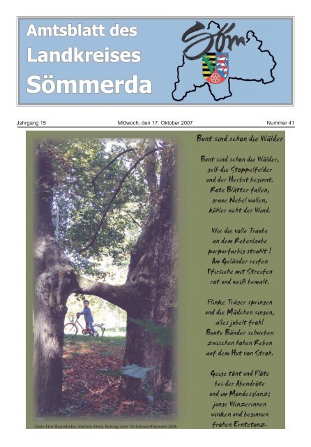 Amtsblatt des Landkreises Sömmerda - Landkreis Sömmerda