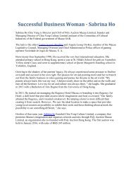 Successful Business Woman - Sabrina Ho