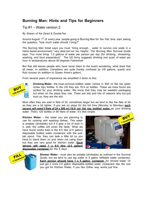 Burning Man Tip 1 Water Vr 2