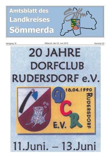 Nummer 22, erschienen am 2. Juni 2010 - Landkreis Sömmerda