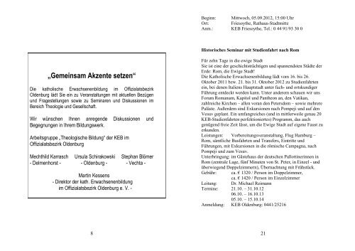 Gemeinsam Akzente setzen - Marienportal in / um Delmenhorst